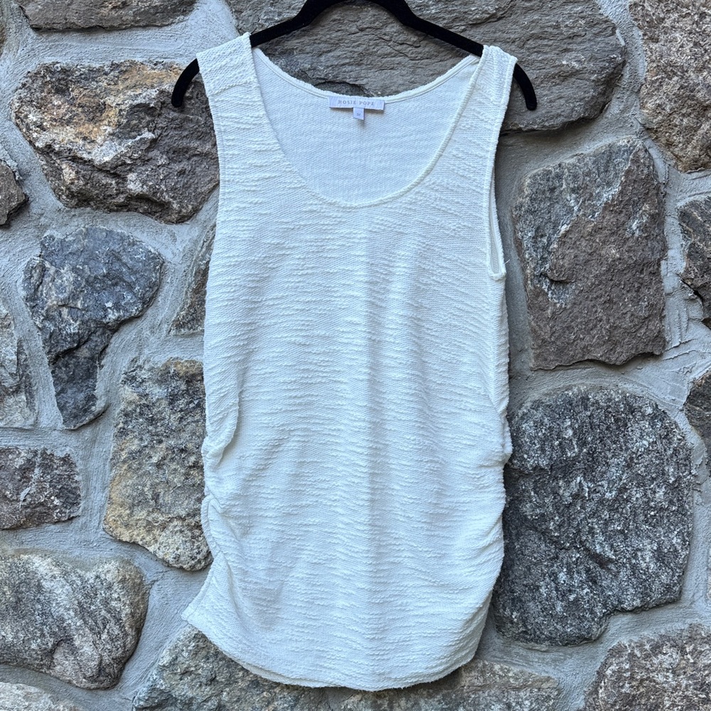 Rosie Pope Cream Textured Tank Top